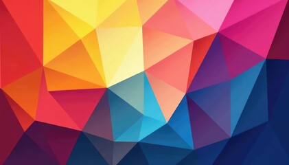 Abstract geometric shapes, vibrant color palette, modern style, geometric, clean, trendy