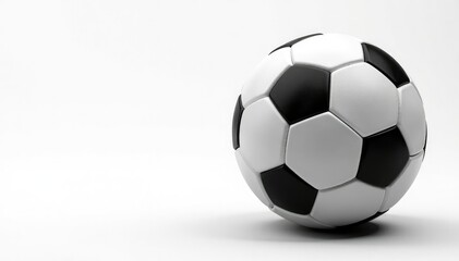 Fototapeta premium Close-up view of football on white background, competition, sports equipment