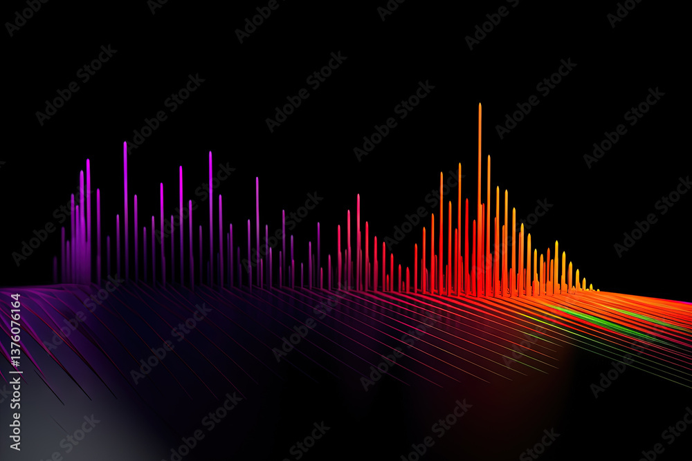 Poster 3D business graph with organized bars and information blocks. Abstract infographic element. Business growth and development to success concepts