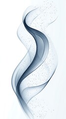 Abstract Blue Smoke Trails Emerge Across a Clean White Background