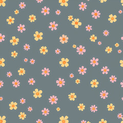 Creative flowers seamless pattern design 