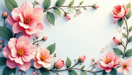 Fototapeta premium Intricate floral motif, delicate pastel shades, flowers, soft