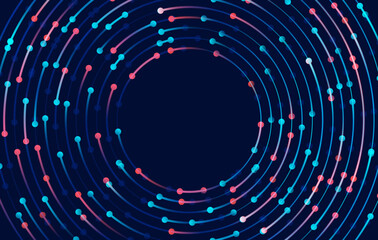 Abstract digital technology background. Big data, technology, data transfer