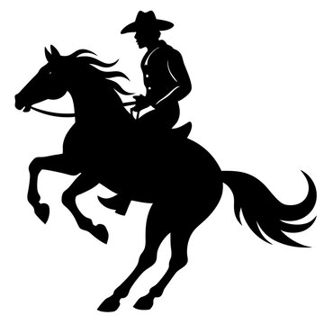 "Cowboy Silhouette Vector | Western Wild West Illustration"