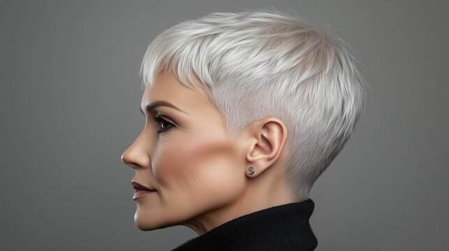 Short Pixie Cut for older woman