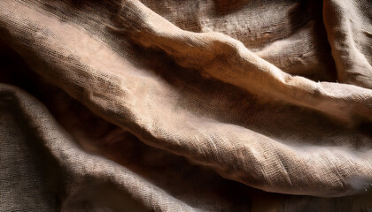 Fototapeta premium Soft, textured fabric draped in gentle folds, creating a warm and inviting appearance