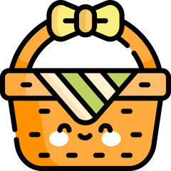 picnic basket Illustration on a white background