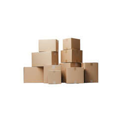 Warehouse product photography cardboard boxes and shipping logistics