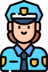 police Illustration on a white background