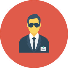 Security guard Illustration on a white background