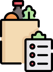 shopping list Illustration on a white background.eps