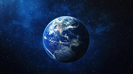 Earth planet space universe blue atmosphere stars galaxy view rotation