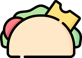 taco Illustration on a white background