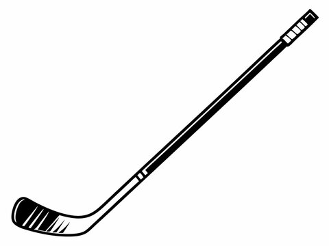 black and white hockey stick graphic clip art preview