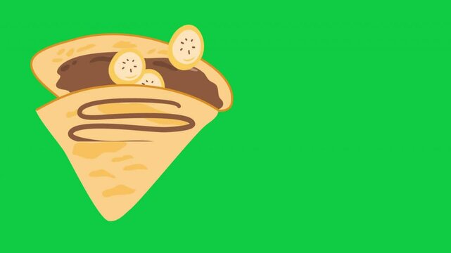 crepes or blinis with chocolate cream illustration