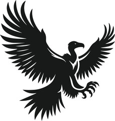 Fototapeta premium Vulture bird animal silhouette