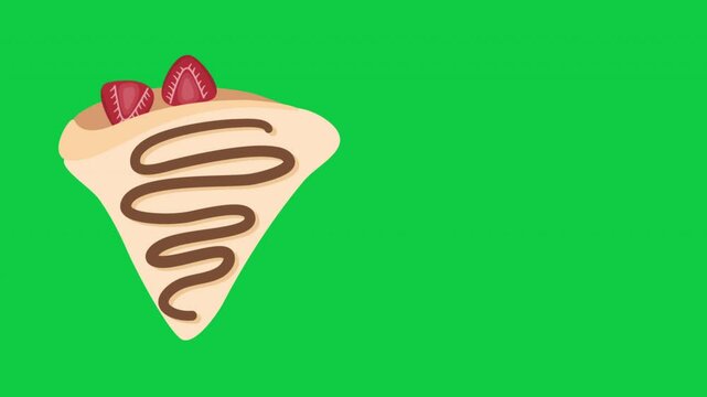 crepes or blinis with chocolate cream