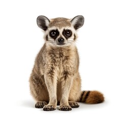 The Ring-Tailed Lemur: A captivating ring-tailed lemur with piercing eyes sits gracefully. This captivating primate invites curiosity and admiration.