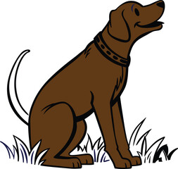 vector illustration of a dog