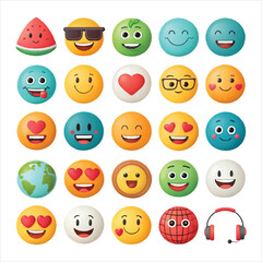 world emoji day vactor art iokn pack