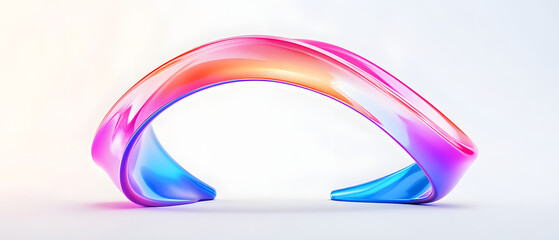 Fototapeta premium Dynamic fluid color gradient background, abstract KV main visual business PPT background