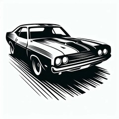 Classic Muscle Car Design  A Powerful Image suitable for professional presentation