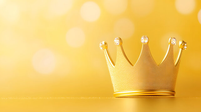 Crown 3D Vintage gold design luxurious aristocratic decorative background