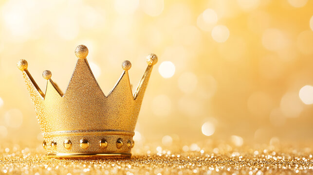 Crown 3D Vintage gold design luxurious aristocratic decorative background