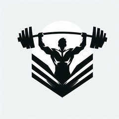 Here are a few title options for the weightlifting logo design