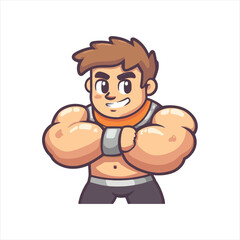 illustration of cartoon boxer