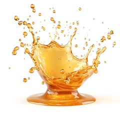 Golden liquid splash