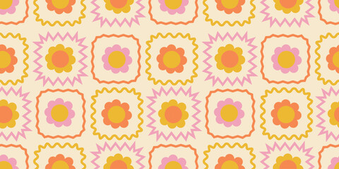 Seamless pattern of frames. Vector illustration.