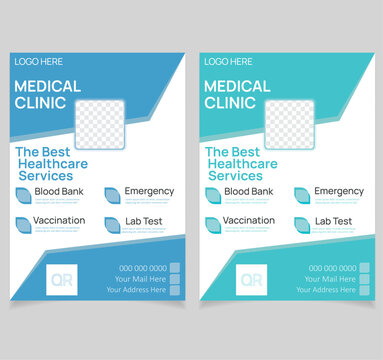 Modern Medical Healthcare Flyer Poster Layout .