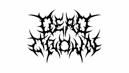 Dead Crown typography vector in a striking and intense dark metal font style for t-shirt print apparel, sticker, poster, logo and more