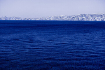 Novi Vinodolski, Kvarner Bucht, Kroatien, Blick auf Insel Krk