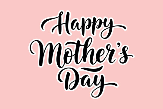 Fototapeta Vector lettering poster for Mother's Day with beautiful inscriptions.