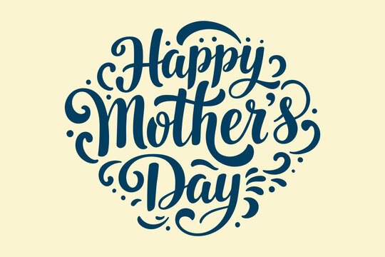 Fototapeta Vector lettering poster for Mother's Day with beautiful inscriptions.