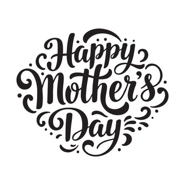 Fototapeta Vector lettering poster for Mother's Day with beautiful inscriptions.