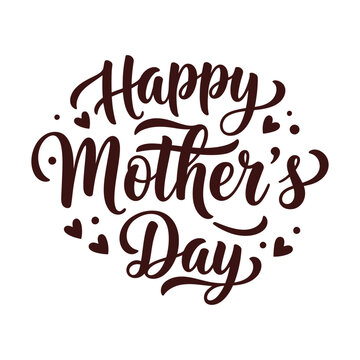 Fototapeta Vector lettering poster for Mother's Day with beautiful inscriptions.