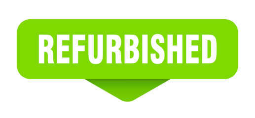 refurbished sticker. refurbished sign on transparent background