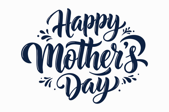 Fototapeta Vector lettering poster for Mother's Day with beautiful inscriptions.