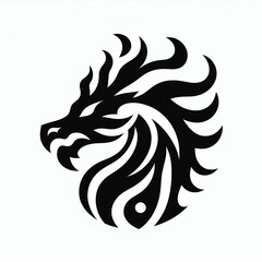 Fototapeta premium Tribal Dragon Head Design Suitable for Professional Presentation