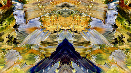 Abstract art background . Hand painting artwork on canvas .