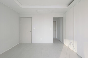 Neat room with white interior and white furniture