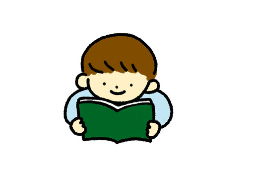 本を読む子どものイラスト