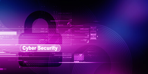 2d illustration abstract Cyber security


