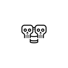 Dangerous skull drink logo idea.