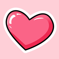 pink heart vector illustration