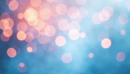 Obraz premium Blurred bokeh texture in white and light blue with glitter effect, magical, festive, peaceful