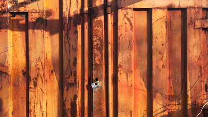 old rusty doors in the building